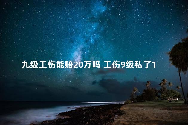 九级工伤能赔20万吗 工伤9级私了15万多吗